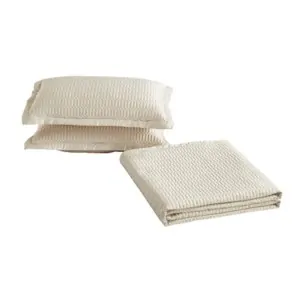 Color: Ivory bedcover by greek brand liolios home in lefko shop greece