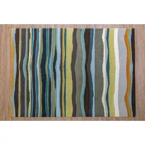 carpet offer in Greece with color: multi-colored striped, brown, gray, yellow, saffron, green, white