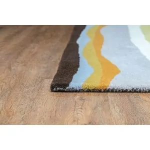 striped carpet corner from Lefkos, a carpet and linen store in Corinth