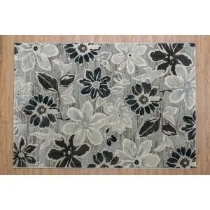 MANCINI CARPET GREY FLORAL 1