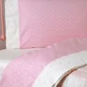 100% Cotton Satin Combed 220 Threads children bed sheets STARS PINK