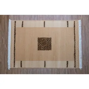BELGIAN WOOL RUG BY DA VINCI LEOPARD SQUARE