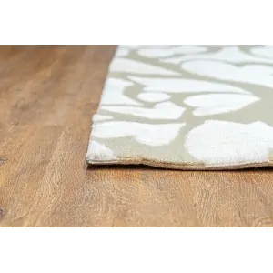 MODERN FLORAL CARPET OFFER ivory white with beige lines forming flowers