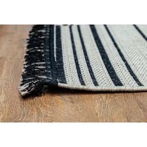 SYNTHETIC WICKER RUG BEIGE GEOMETRIC 10