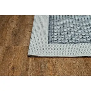 SYNTHETIC WICKER RUG GRAY GEOMETRIC 14