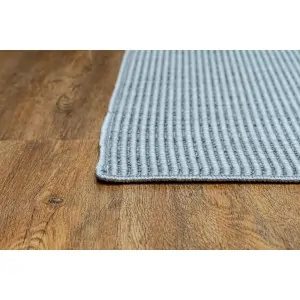 SYNTHETIC WICKER RUG GRAY STRIPES 16