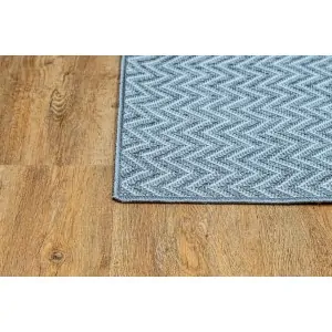 SYNTHETIC WICKER RUG GRAY WAVY STRIPES 19