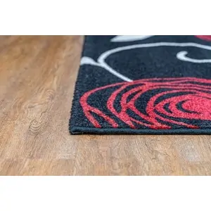 SYNTHETIC RUG RAGOLLE INFINITY FLORAL BLACK