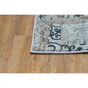 SYNTHETIC ECO RUG MATRIX BOHO PATTERN GRAY 4 in lefko carpet store in greece