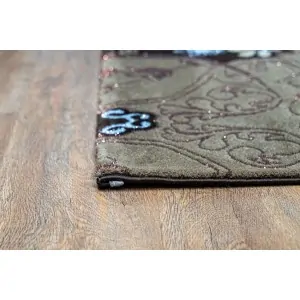 γωνία χαλιού μπεζ καφέ από το Λευκό, κορινθιακό κατάστημα με χαλιά και λευκά είδη