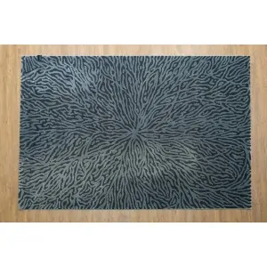 RUG SPIRIT CARBON GUY LAROCHE gray with black waters