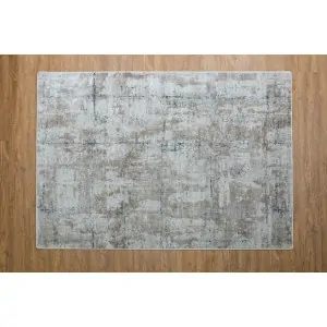 discount rug Color: gray with various shades of beige, gray, silver