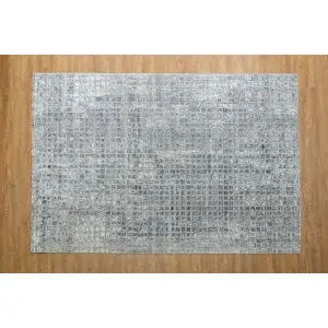 discount rug Color: cream gray with a small mosaic pattern