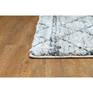 SHAGGY CARPET ECO VESNA OFF WHITE BOHO PATTERN in lefko shop peloponnisos greece