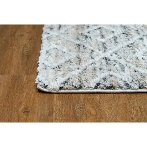 SHAGGY CARPET ECO VESNA OFF WHITE BEIGE BOHO PATTERN