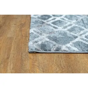CARPET ECO LIMNOS GREY WHITE RHOMBUS