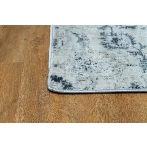 CARPET MONTANA GREY VINTAGE PATTERN, with grey flowers in lefko store corinth