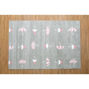 carpets for kids with white gray with striped pink umbrellas in lefko shop Korinthos Peloponnese