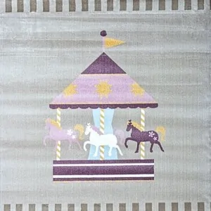 carousel pattern in the middle of the kids carpet in lefko shop greece