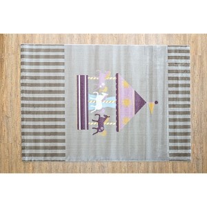 RUG KIDS ROOM GREY BEIGE CAROUSEL lefko shop corinth greece