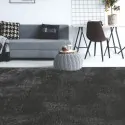shaggy charcoal carpet in a grey modern living room