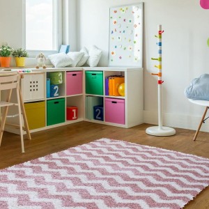 SHAGGY COCOON BABY ROOM RUG PINK