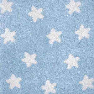 SHAGGY COCOON BABY ROOM RUG BLUE STARS