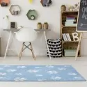 SHAGGY COCOON BABY ROOM RUG BLUE PAWS