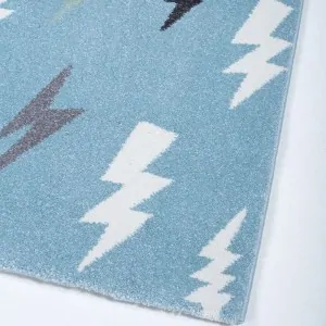 SHAGGY DIAMOND KIDS BABY ROOM RUG LIGHTNINGS