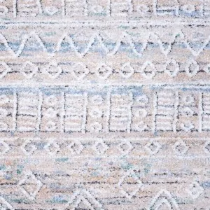 SHAGGY VESNA CARPET BLUE BEIGE BOHO 8495/110