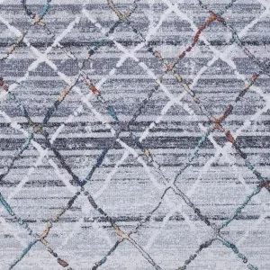 MODERN CARPET MONZA ECRU GREY BOHO RHOMBUS 8074/110