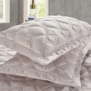 σετ μαξιλάρια καπιτονέ με Μαξιλαροθήκη 2 τμχ. 50x70cm ροζ πούδρας