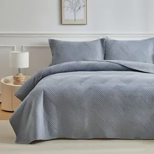 BEDSPREAD DIVERSO GREY liolios home greece