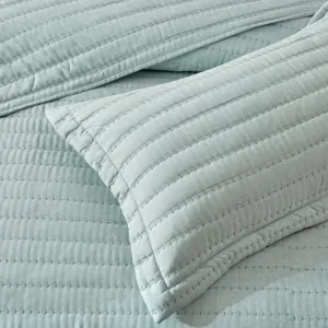 Aqua color, Quality: 100% cationic/melange, Pattern: Quilted embroidery