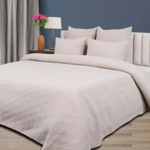 BEDSPREAD RHOMBUS BEIGE