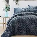 QUILT LUXURY VELVET BLUE GRAY