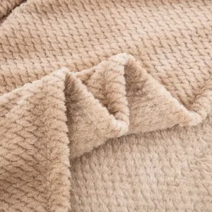 beige blanket in our store in Corinth, Greece