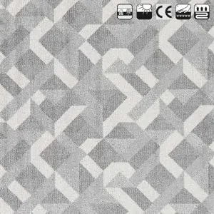 geometric grey carpet design custom size
