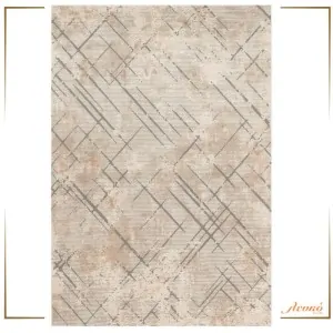 rug PALMA BEIGE GREY ABSTRACT 22093 by new plan in lefko shop korinthia on vinyl floor