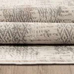 rug PALMA BEIGE GREY ABSTRACT 22406 by new plan in lefko shop korinthia on vinyl floor