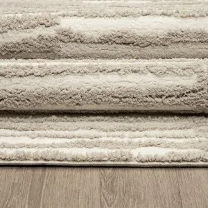 New Plan's Bellini textured carpets bring a sense of luxury in linear ecru design