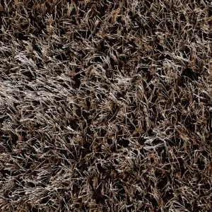The shaggy texture of NS's Prisma brown carpet, from the linen and rugs store in greece, Lefko