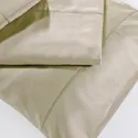 Beige sheet set with pillowcases down town cotton satin from the linen store in Greece Lefko