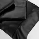 Black bed sheets set with pillowcases down town cotton satin from the linen store in Greece Lefko