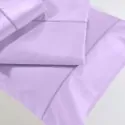 Lilac sheet set with pillowcases down town cotton satin from the linen store in Greece Lefko