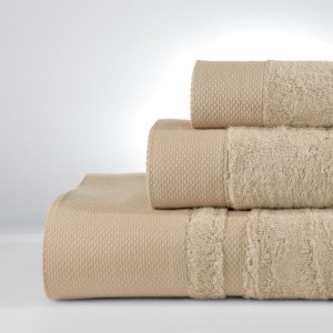 SET BATH TOWELS NEW ROSA BEIGE 61-1022