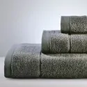 dark grey cotton towels set down town home greece