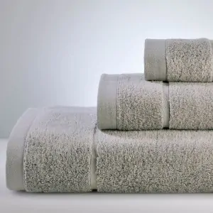 light beige cotton towels set down town home greece