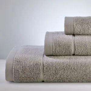 dark beige cotton towels set down town home greece