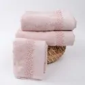 SET BATH TOWELS MARGARITA PINK LACE liolios home greece